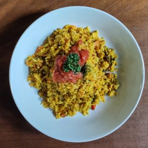 Nasi Goreng mit «Scrambled Tofu» (tiefgekühlt)